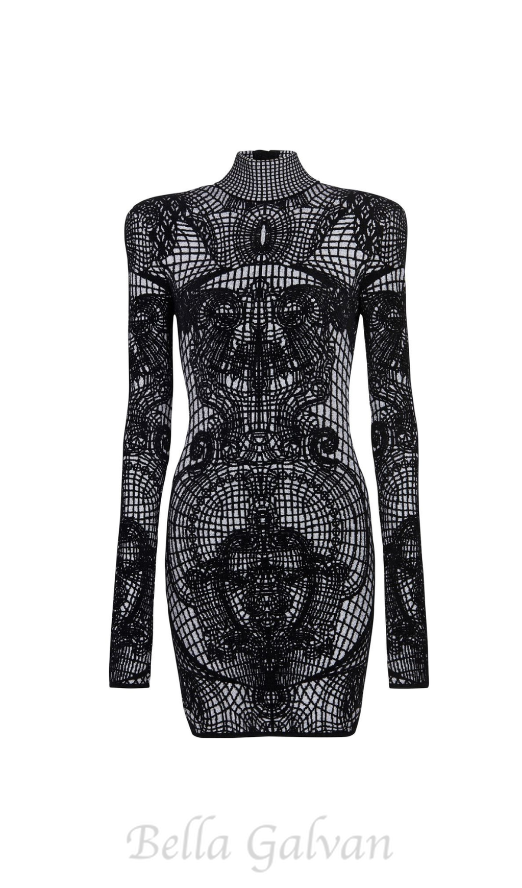 Flowering Girl Women graphic-print fitted mini dress