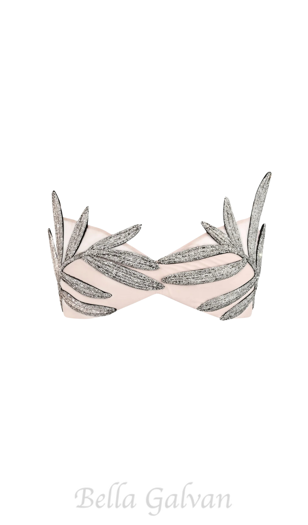 Flowering Girl Women Vieby Leaf Crystal Bralette in Apricot