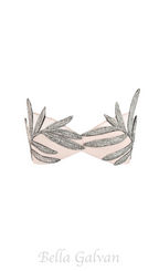 Flowering Girl Women Vieby Leaf Crystal Bralette in Apricot