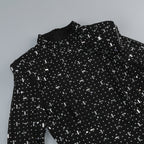 Flowering Girl Women crystal Embellished Mesh Midi Dress in black