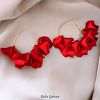 Flowering Girl Women Dina Red Petal Earrings