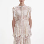 Flowering Girl Women Tiered Lace Maxi Dress