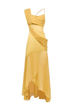 Flowering Girl Women Victoria Backless Irregular Hem Maxi Dress In Yellow