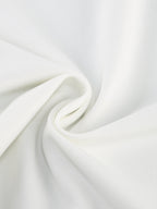 Flowering Girl Women Rose Details High Sut Maxi Dress in gold white