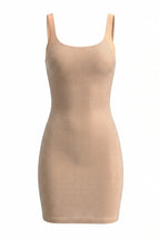 Maud Square Crystal-Embellished Mesh Mini Dress In Apricot