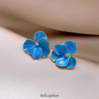 Flowering Girl Women Derick Blue Flower Earrings