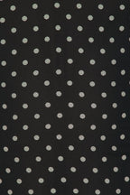 Flowering Girl Women Polka Silk Chiffon Sleeveless Halter Mini Dress In Black