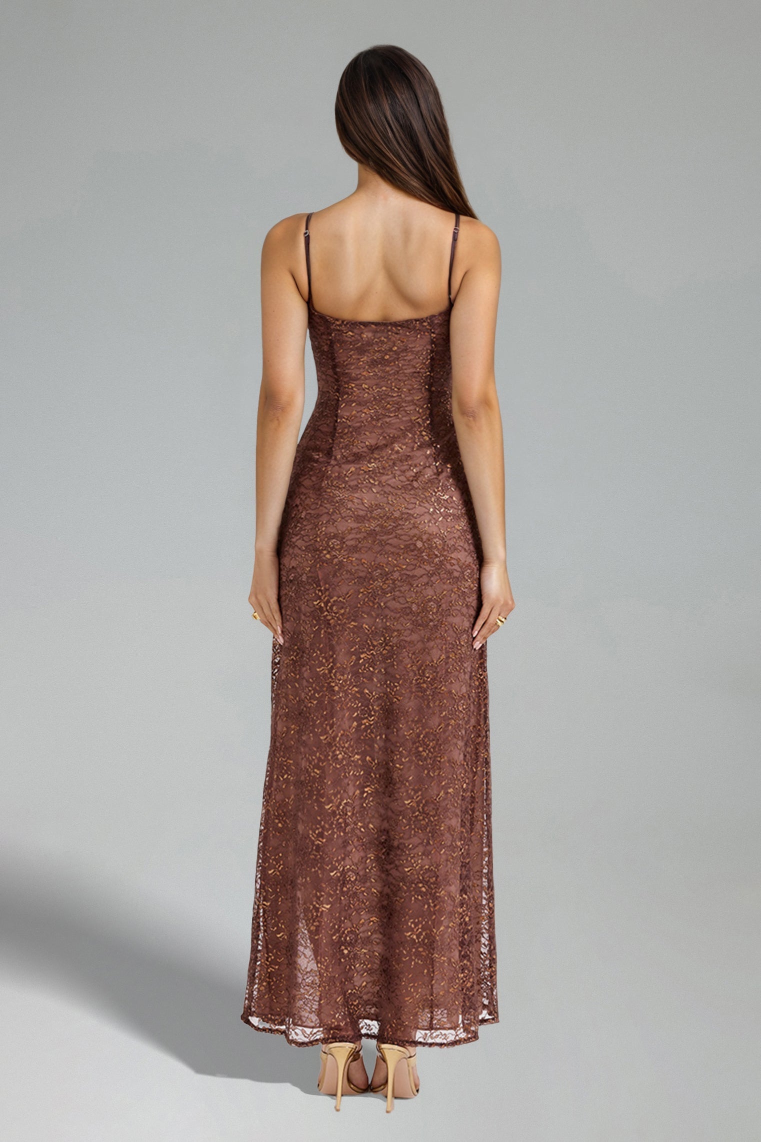 Flowering Girl Women Geri Sleeveless High Slit Maxi Dress