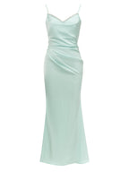 Flowering Girl Women Embellished Strappy Maxi Dress In Green