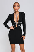 Flowering Girl Women Hazel Diamante Mini Bandage Dress
