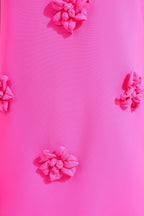 Flowering Girl Women 3D Floral Short Sleeve Mini Dress