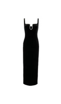 BLACK VELVET MIDI DRESS