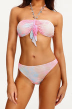 Flowering Girl Women Moto Gradient Chain Bikini Set