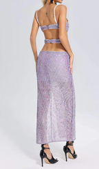 Flowering Girl Women CUT OUT SEQUIN MIDI DRESS