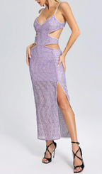 Flowering Girl Women CUT OUT SEQUIN MIDI DRESS