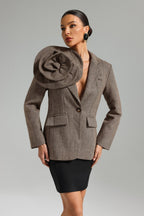 Sada Flower Blazer - Brown
