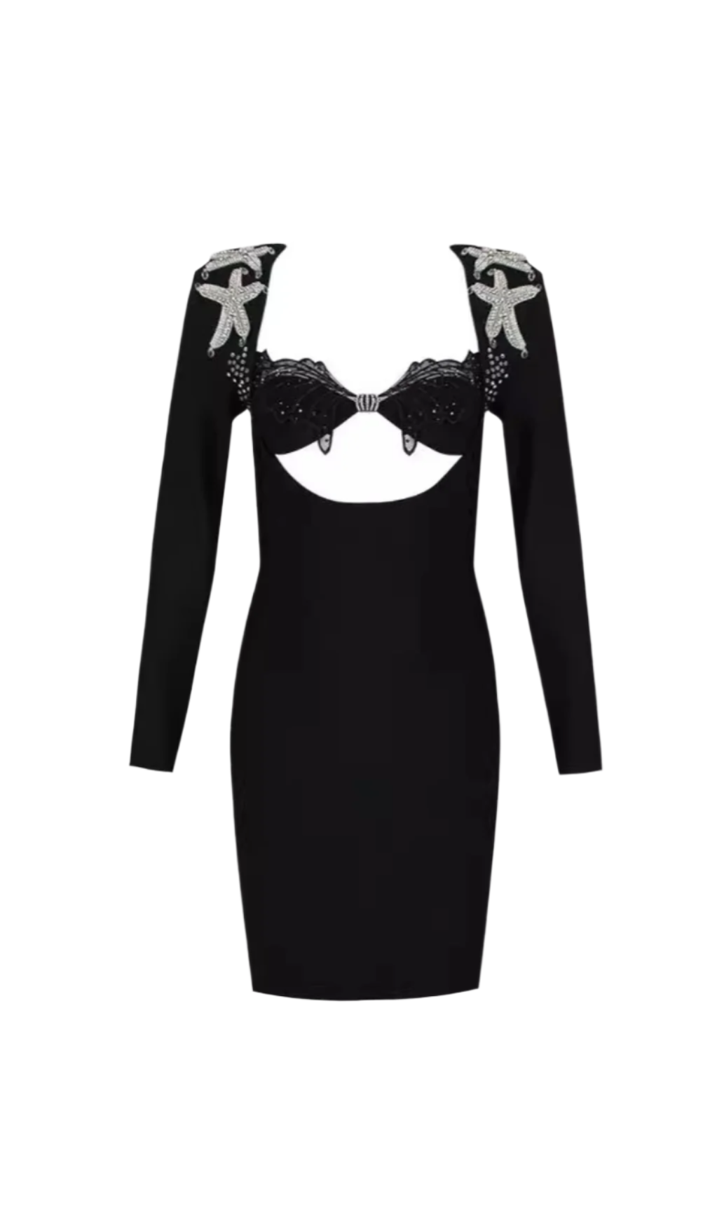 Flowering Girl Women Aggelos Long Sleeve Cutout Bandage Dress