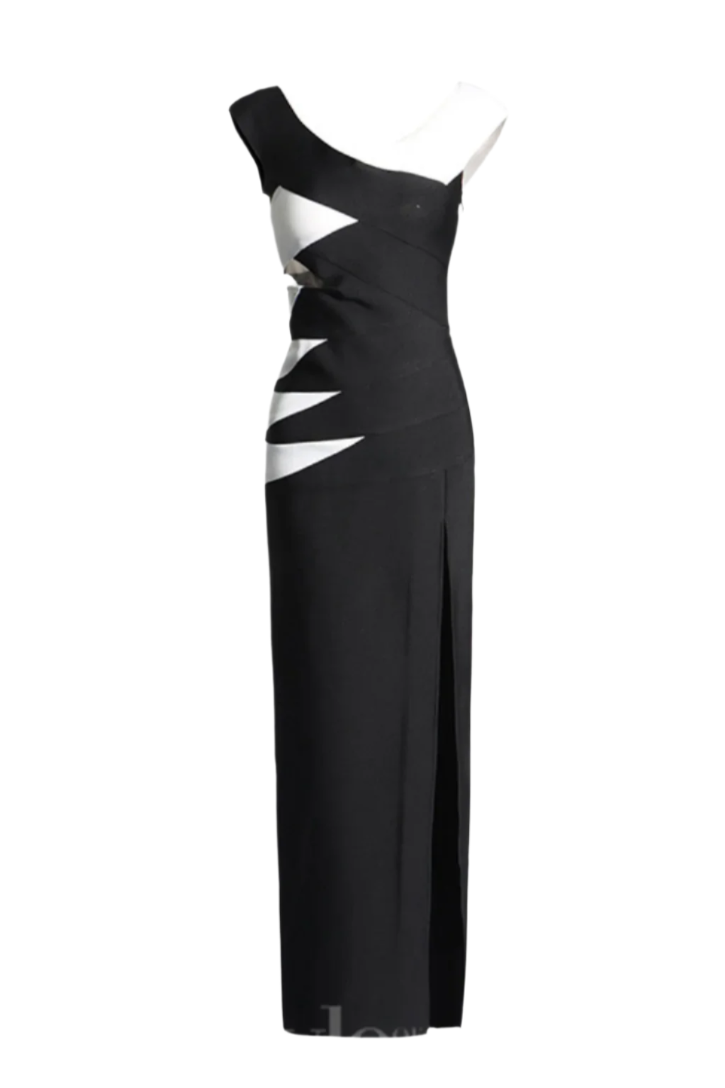 Flowering Girl Women Korina Off Shoulder Cutout Highslit Dress In Black