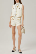 Flowering Girl Women Raphaëlle Knitted Vest & Shorts Matching Set