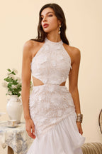Flowering Girl Women Vilina Halter Neck Cut Out Dress