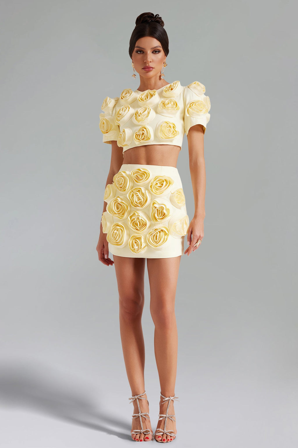 Flowering Girl Women Salla Flower Short Sleeves Set