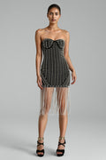 Flowering Girl Women Maura Pearl Tassels Tube Mini Dress