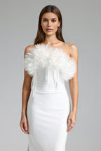 Flowering Girl Women Tancy Strapless Corset Fishtail Bandage Maxi Dress
