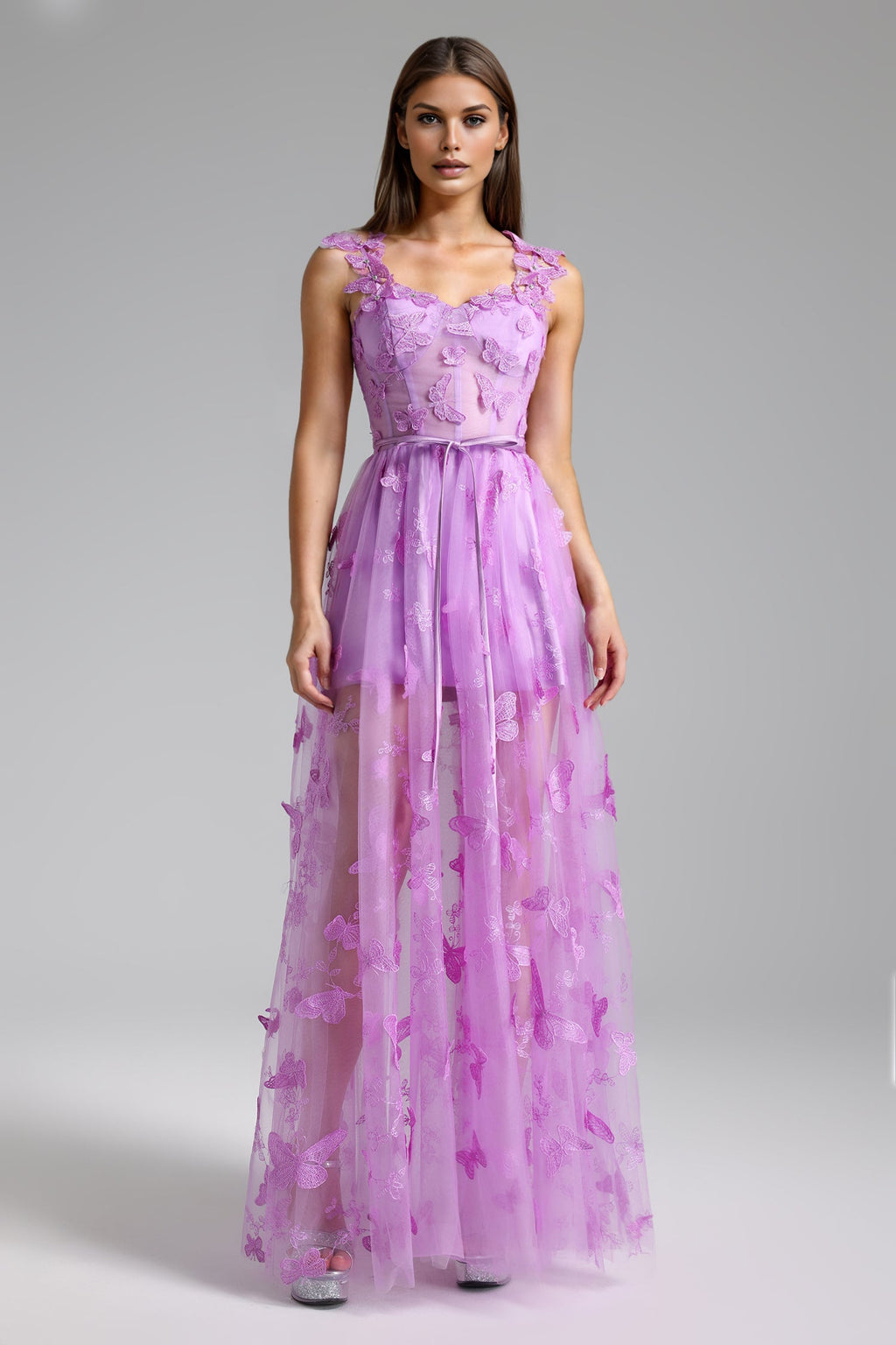 Flowering Girl Women Stormie Butterfly Sleeveless Corset Maxi Dress