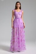 Flowering Girl Women Stormie Butterfly Sleeveless Corset Maxi Dress
