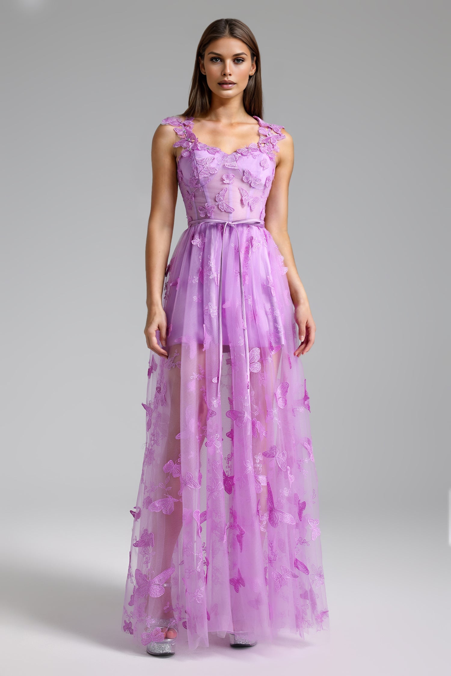 Flowering Girl Women Stormie Butterfly Sleeveless Corset Maxi Dress