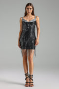 Flowering Girl Women Denali Embellished Tassel Mini Dress