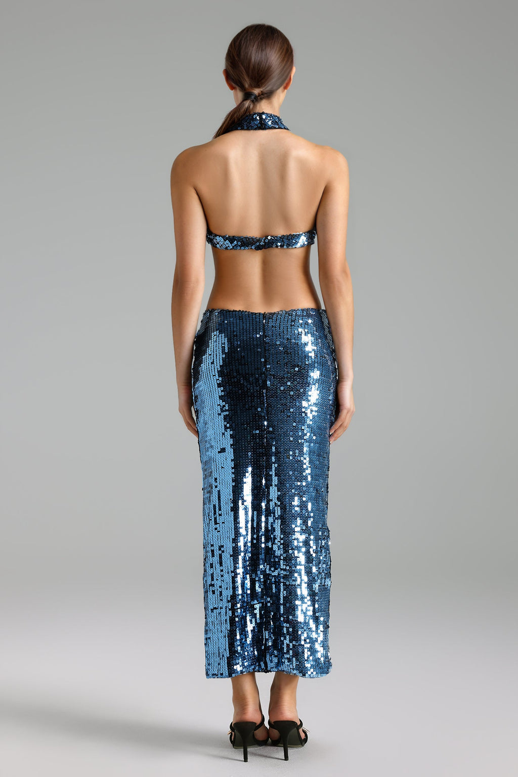 Flowering Girl Women Irene Halter Sequin Maxi Dress