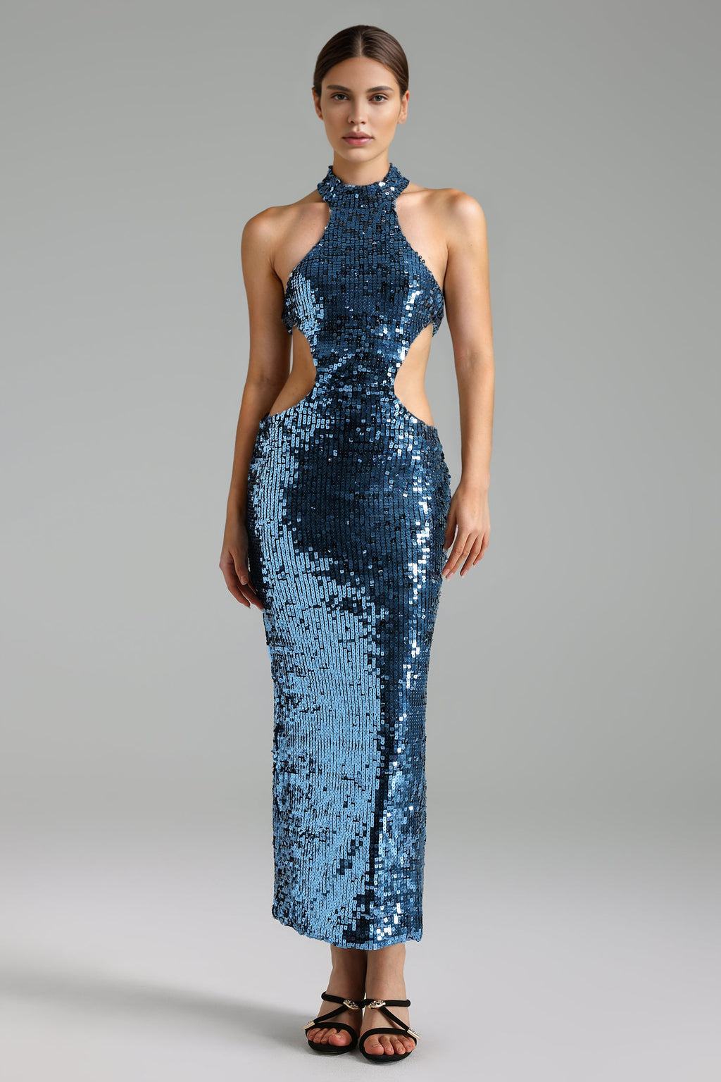 Flowering Girl Women Irene Halter Sequin Maxi Dress