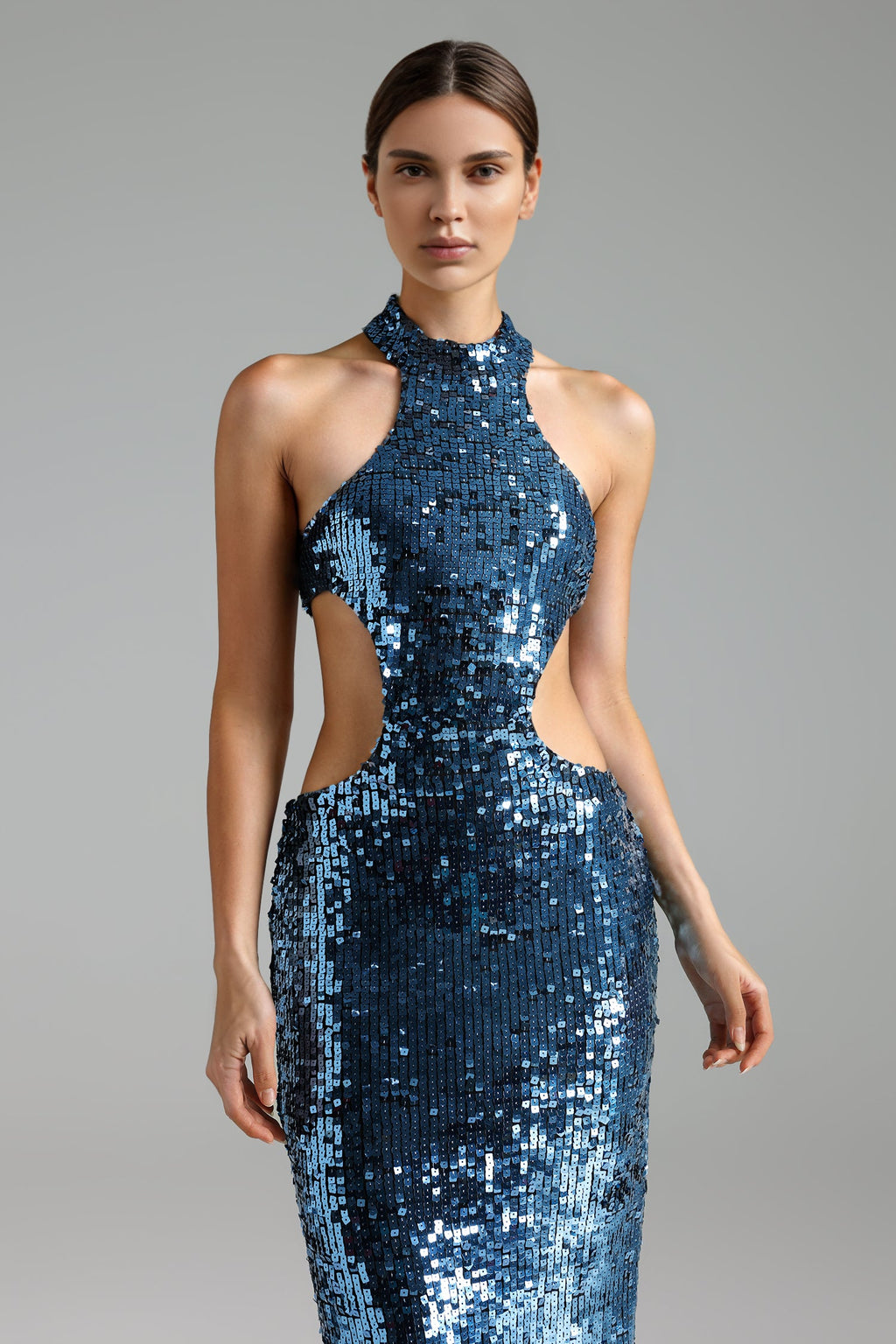 Flowering Girl Women Irene Halter Sequin Maxi Dress