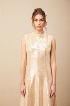 Flowering Girl Women Ornella Faux-Pearl Sequined Midi Dress
