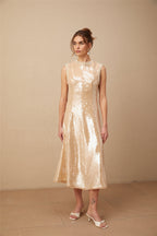 Flowering Girl Women Ornella Faux-Pearl Sequined Midi Dress