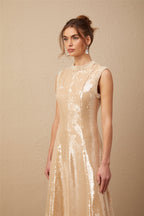 Flowering Girl Women Ornella Faux-Pearl Sequined Midi Dress