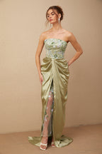 Flowering Girl Women Flavia floral-embroidered panelled maxi dress