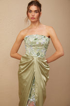 Flowering Girl Women Flavia floral-embroidered panelled maxi dress
