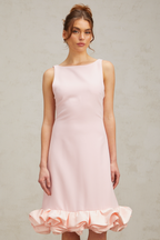 Flowering Girl Women Charlène pink ruffled sleeveless midi dress