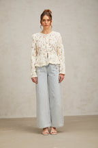 Flowering Girl Women Marianne Floral-Appliqué Embellished Jacket