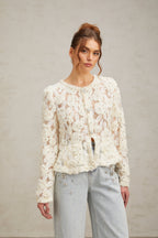 Flowering Girl Women Marianne Floral-Appliqué Embellished Jacket