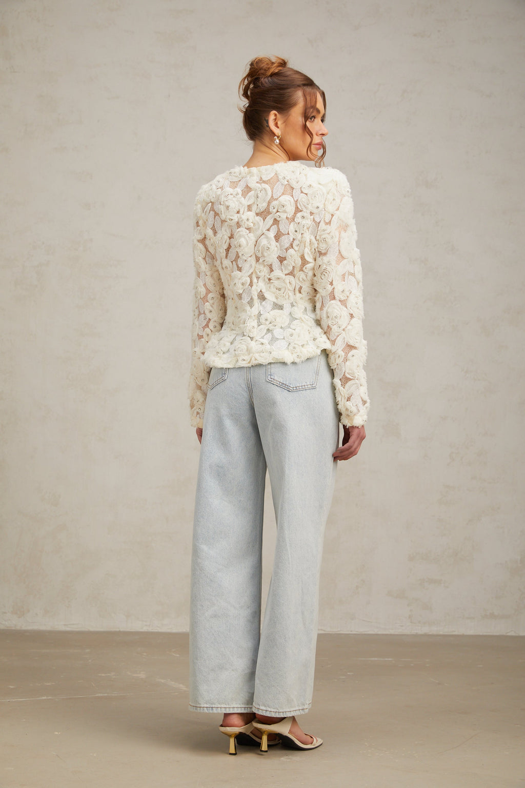 Flowering Girl Women Marianne Floral-Appliqué Embellished Jacket