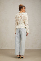 Flowering Girl Women Marianne Floral-Appliqué Embellished Jacket