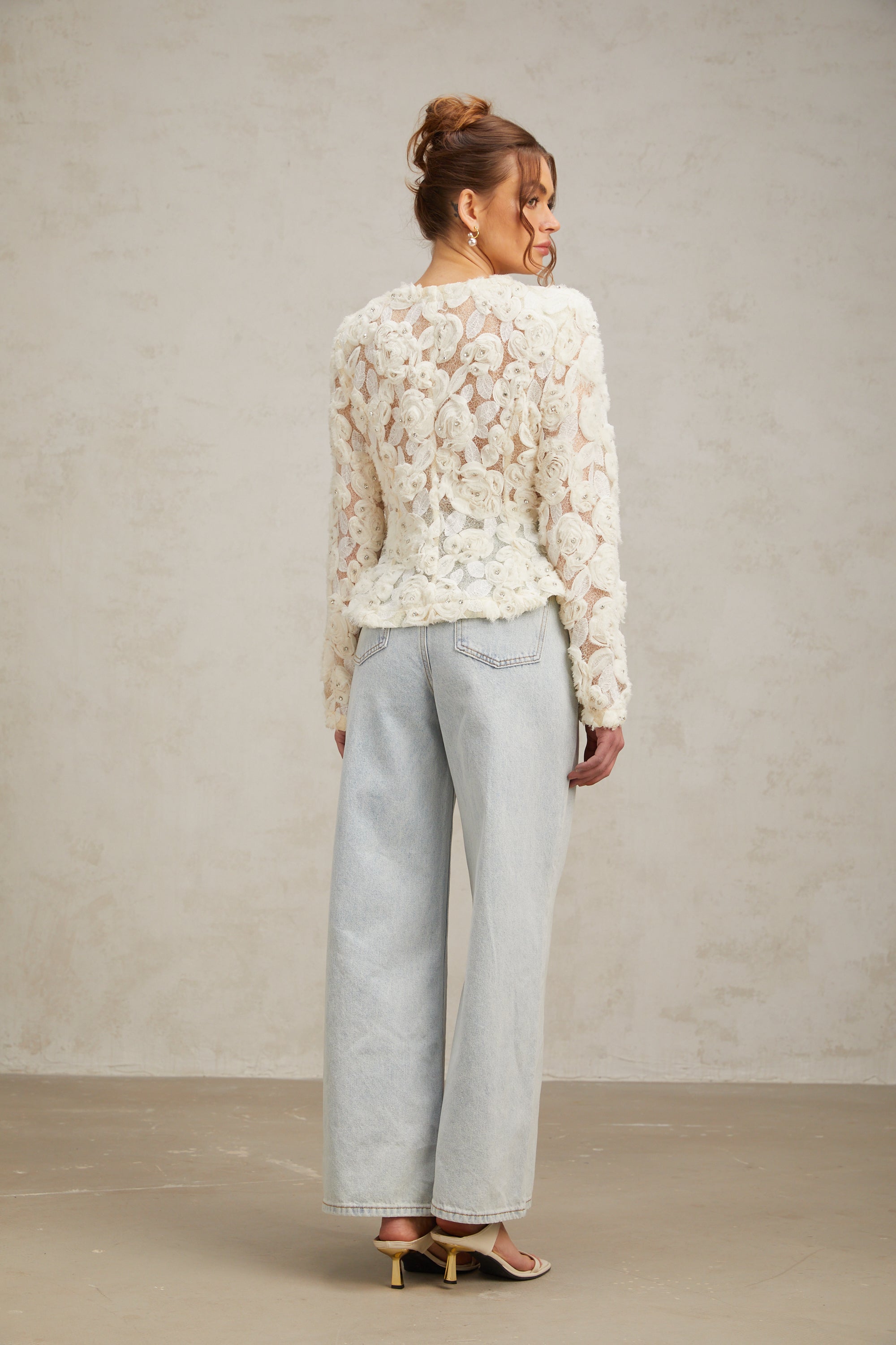 Flowering Girl Women Marianne Floral-Appliqué Embellished Jacket