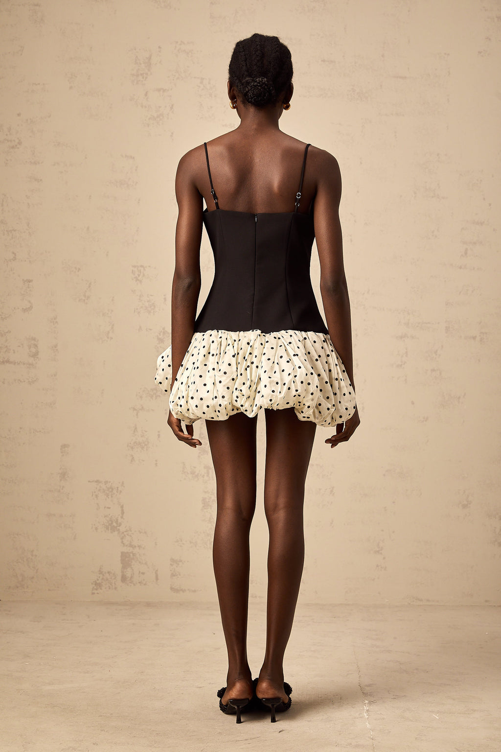 Flowering Girl Women Bérengère color-blocked bowknot polka-dot mini dress