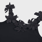 Flowering Girl Women Nalini black faux-flower top