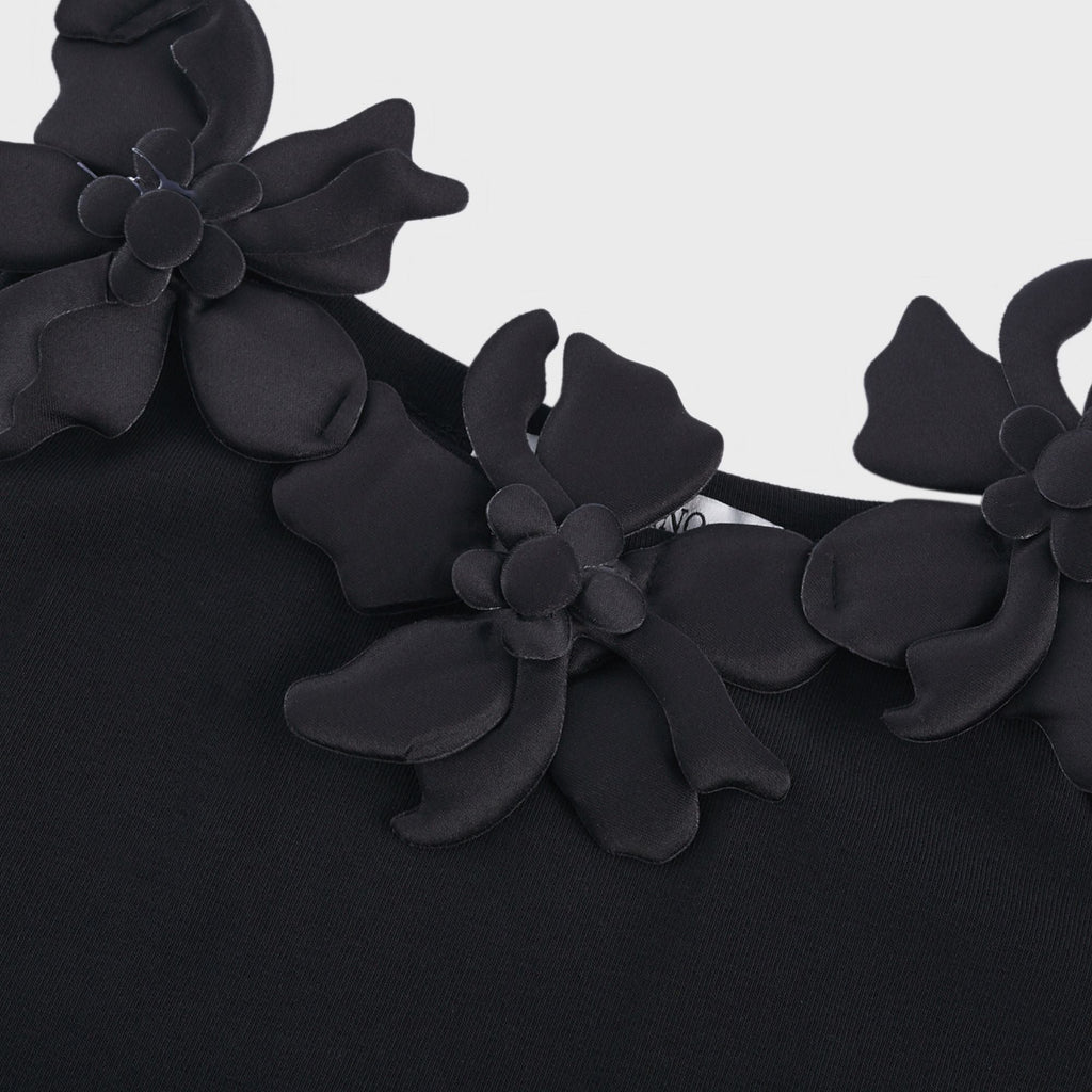 Flowering Girl Women Nalini black faux-flower top