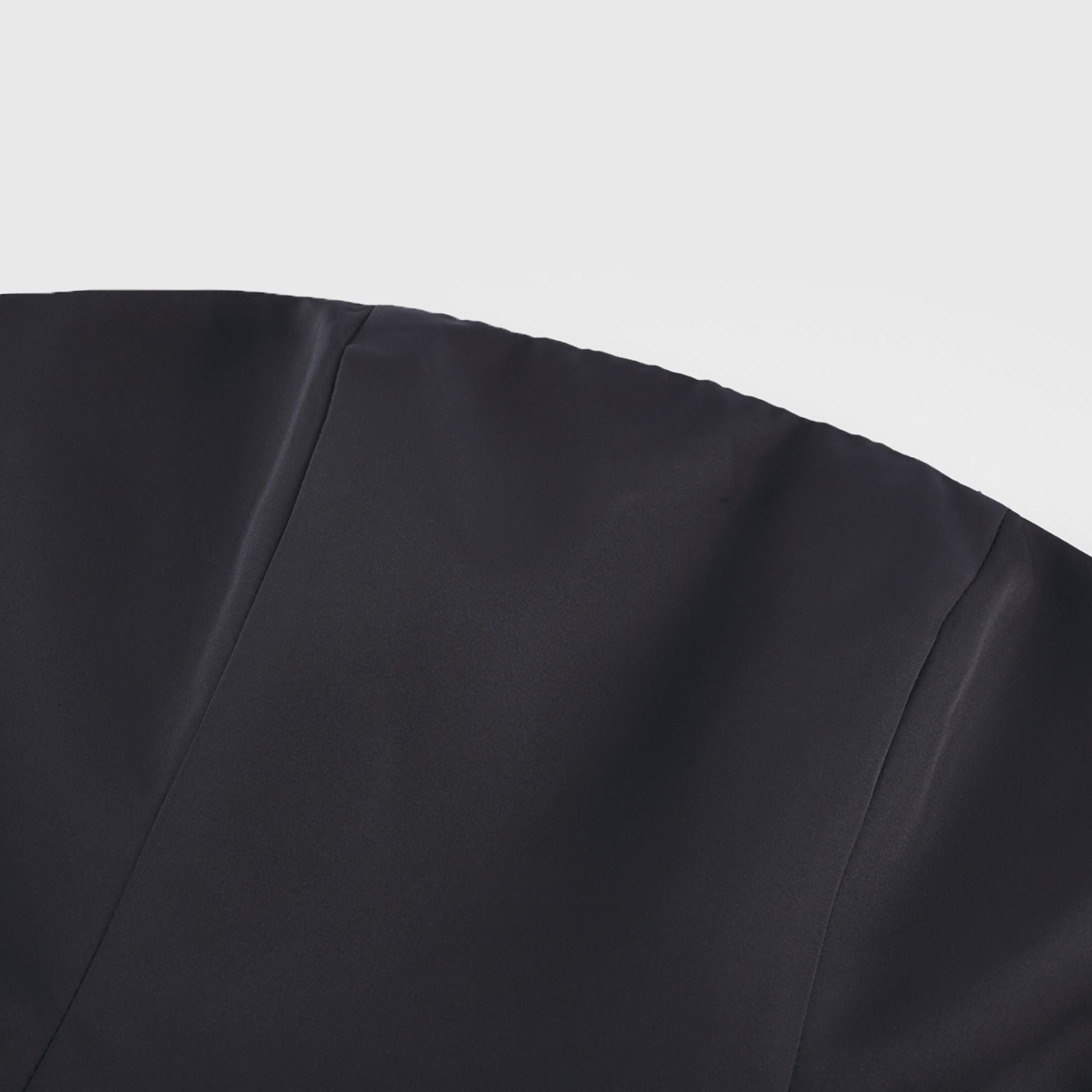 Lucie Black Petal-Layered Strapless Corset Mini Dress