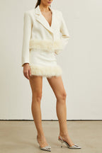 Flowering Girl Women Valérie Feather-Hem Blazer & Skirt Matching Set